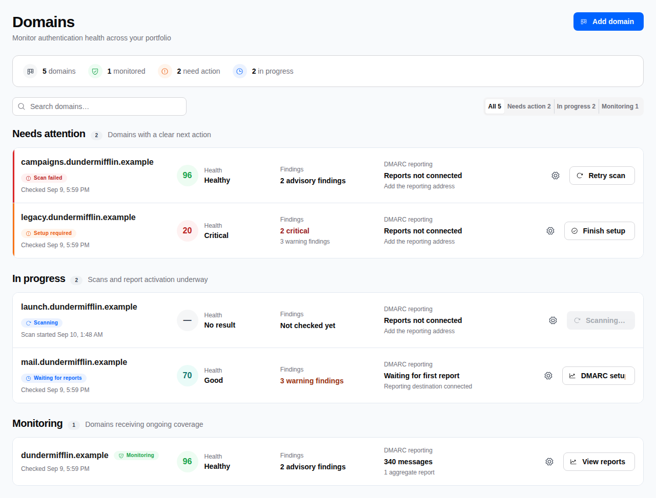 DemiSignal domain portfolio screenshot
